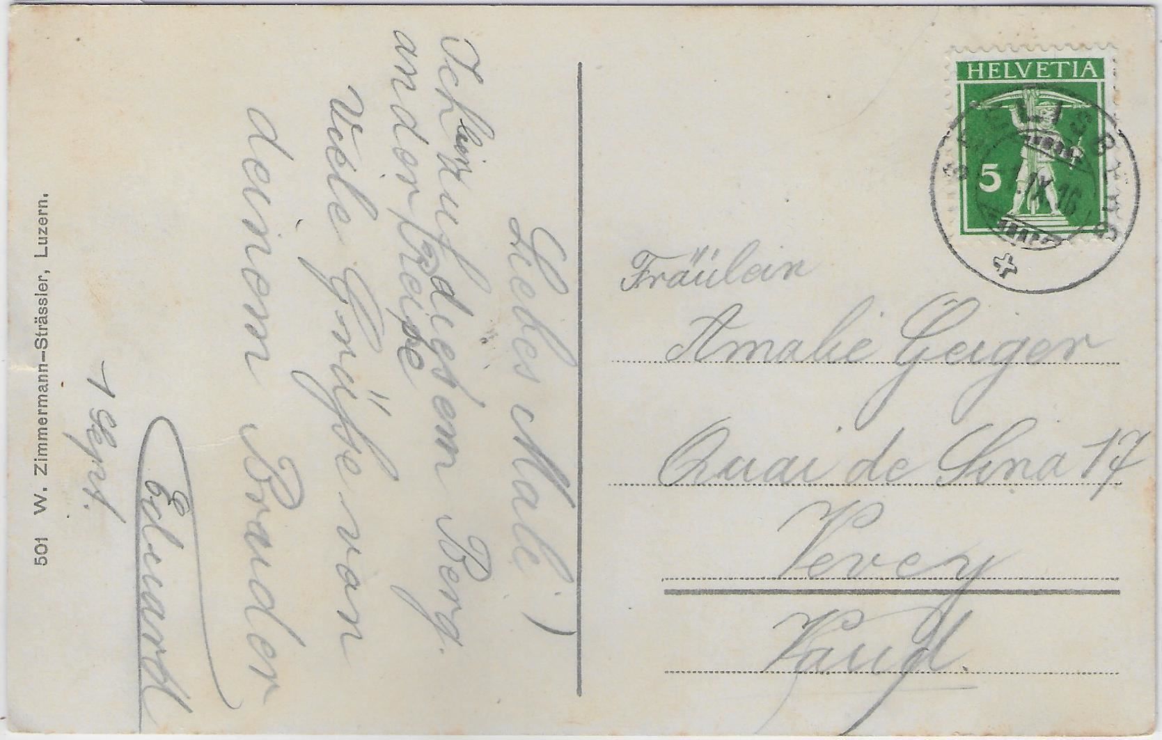 Cartoline postali: Seelisberg - Terrasse Hotel Bellevue – Usato da Ettingen venduto da Kartenplanet 1