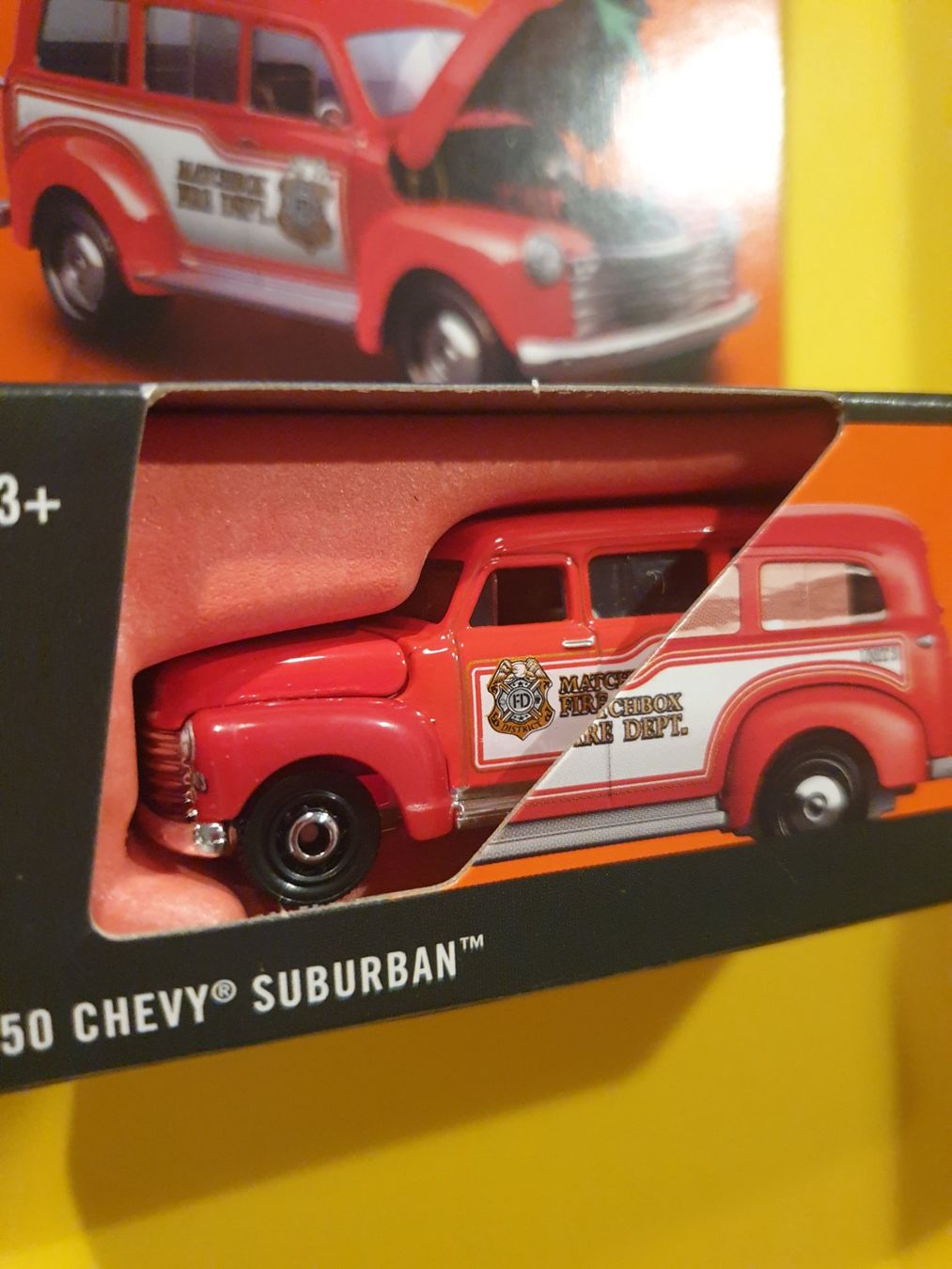 Matchbox Modellini d'auto: Matchbox 1950 CHEVY SUBURBAN – Nuovo e nell'imballaggio originale da Oftringen venduto da Rotor 3