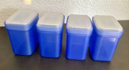 4x Tupperware Vorratsdosen blau 450ml guter Zustand