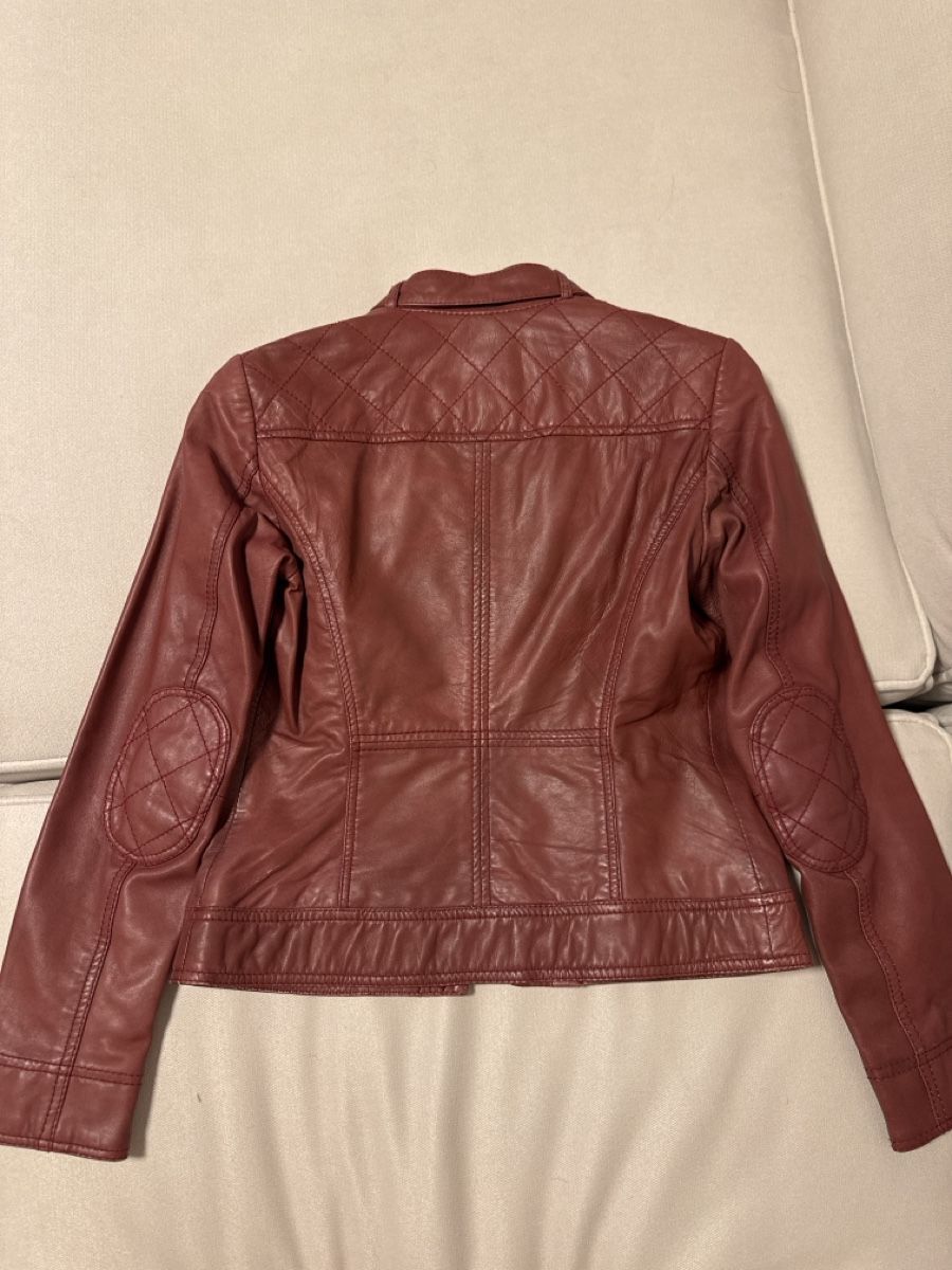 Esprit Jacken: Stylish Esprit Red Leather Jacket – Gebraucht aus Schlieren von GaRe2509 3