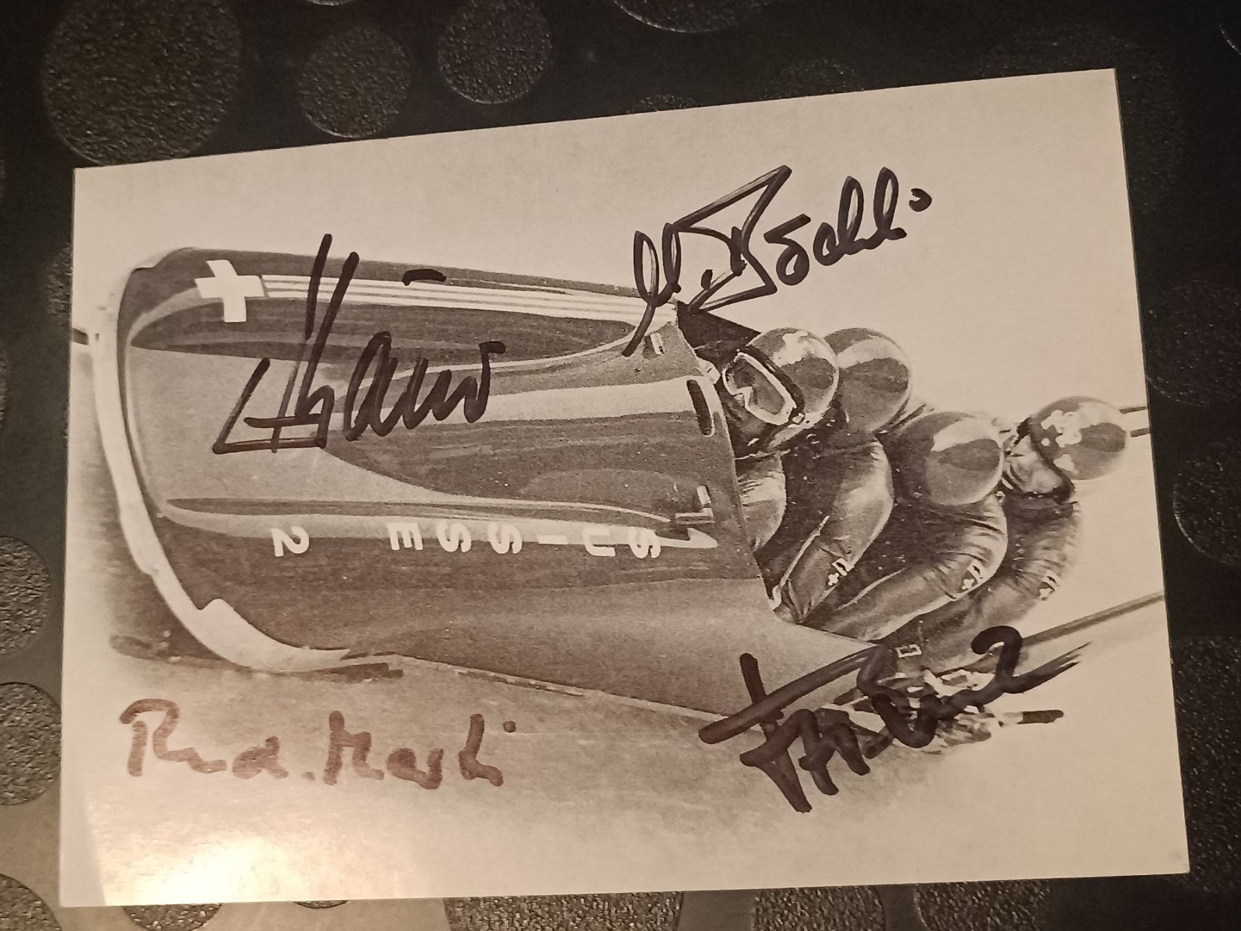 Autogramme: Bob Team Schärer  - Handsigniert – Gebraucht aus Menziken von Artographs