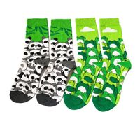 Neu! 2 Paar trendige Socken ca Gr 35 - 39 Panda & Frosch