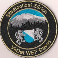 Stadtpolizei Zürich VkDet WEF Davos Stoff Klett Goldrand