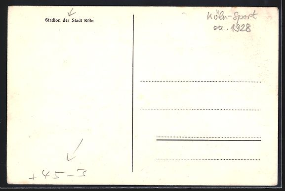 Cartoline postali: Köln-Müngersdorf, Hauptkampfbahn im St – Usato da Berlin venduto da bartko-reher 1