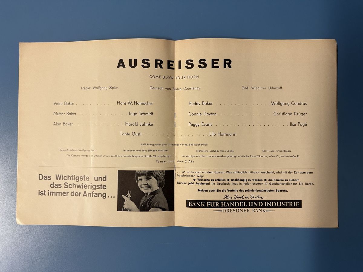 Documenti: 3 Theaterprogrammhefte Berlin 1965/66 – Usato da Flaach venduto da Hardrain 3