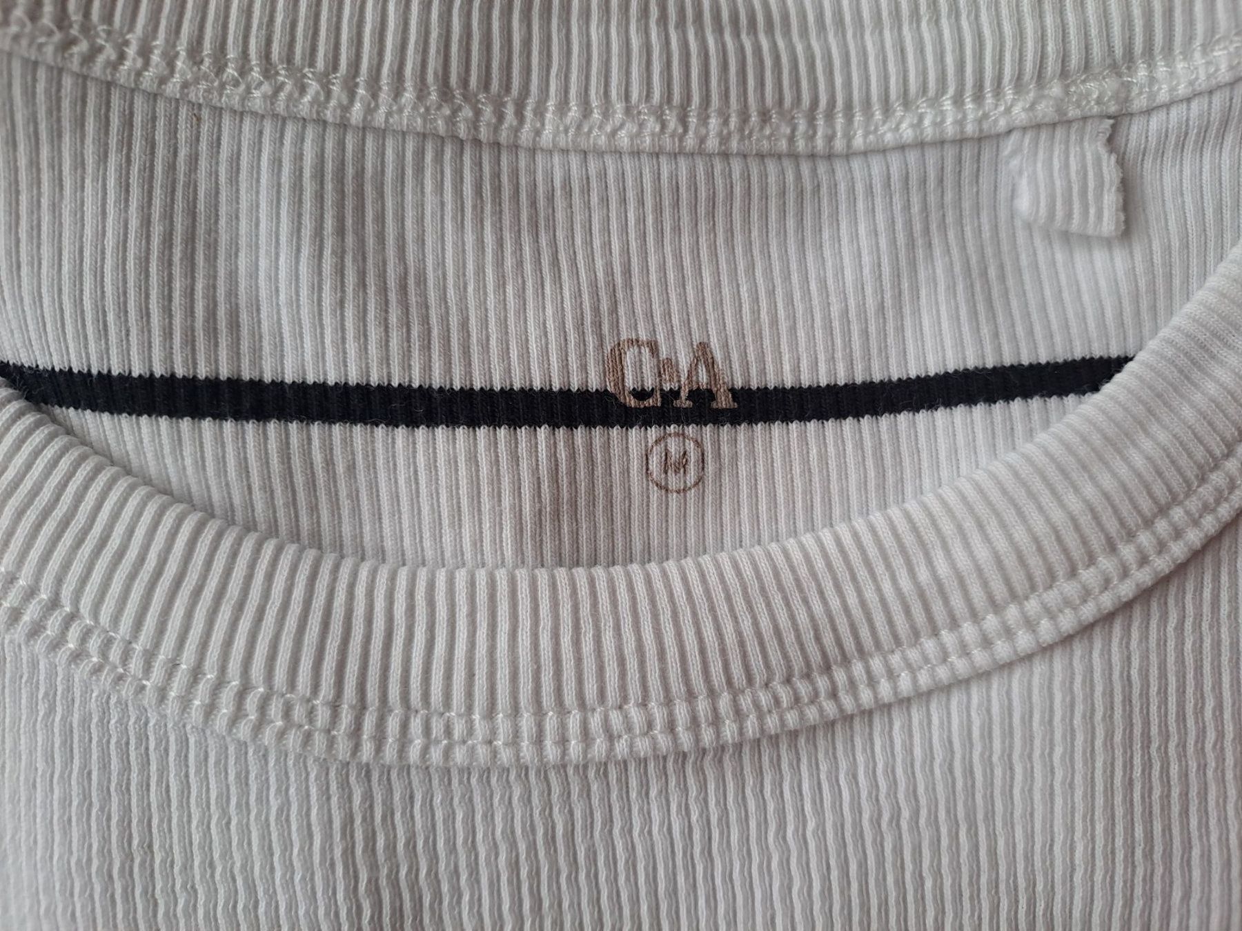 H&M T-shirt: Ripp-Shirt weiss-gestreift H&M M – Usato da Volketswil venduto da ronbons 4