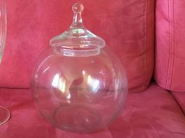 Glas Bowle mit Deckel