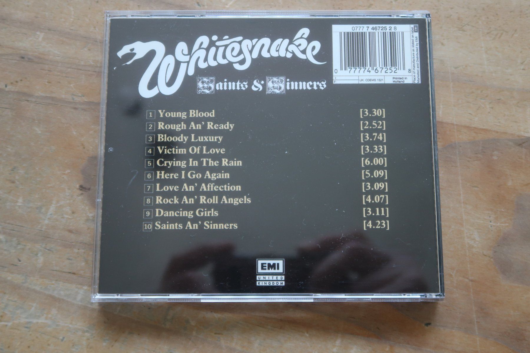 CD: WHITESNAKE - SAINTS & SINNERS - HERE I GO AGAIN - CD – Usato da Basel venduto da Patiscat 1