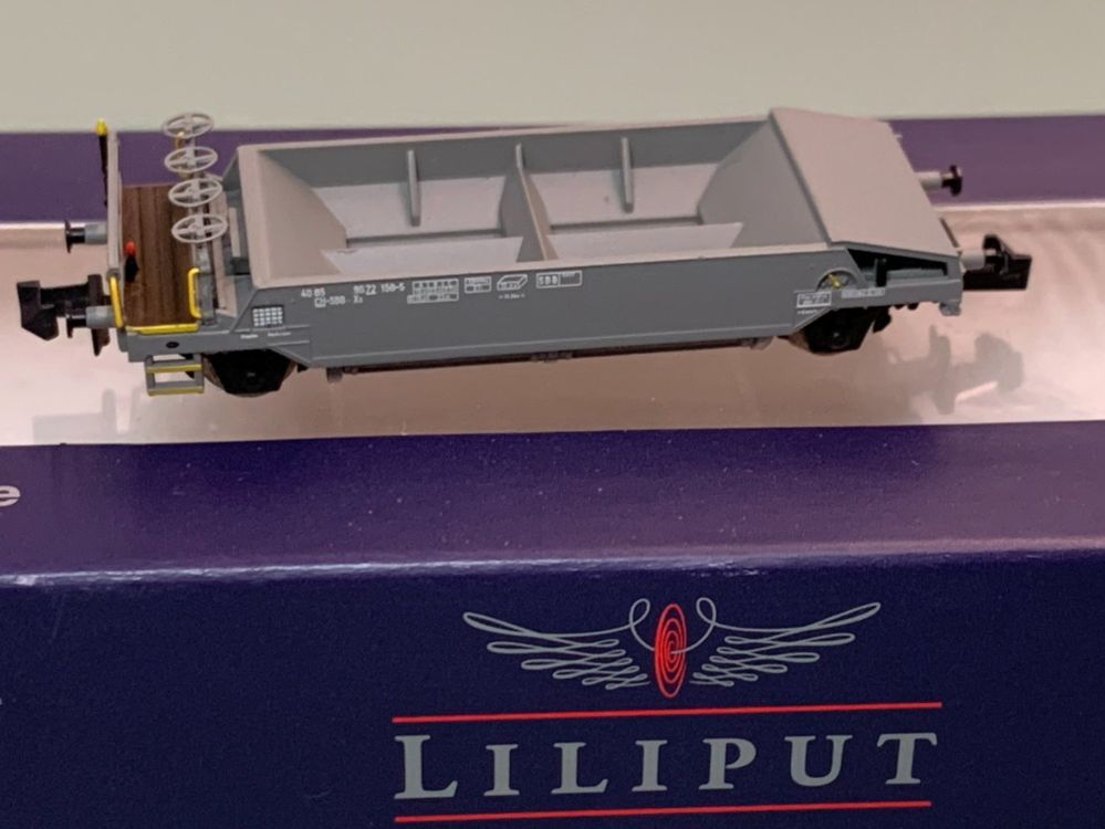 Wagon à bascule type Fans-u gris SBB Liliput HO/AC État neuf (Neu und