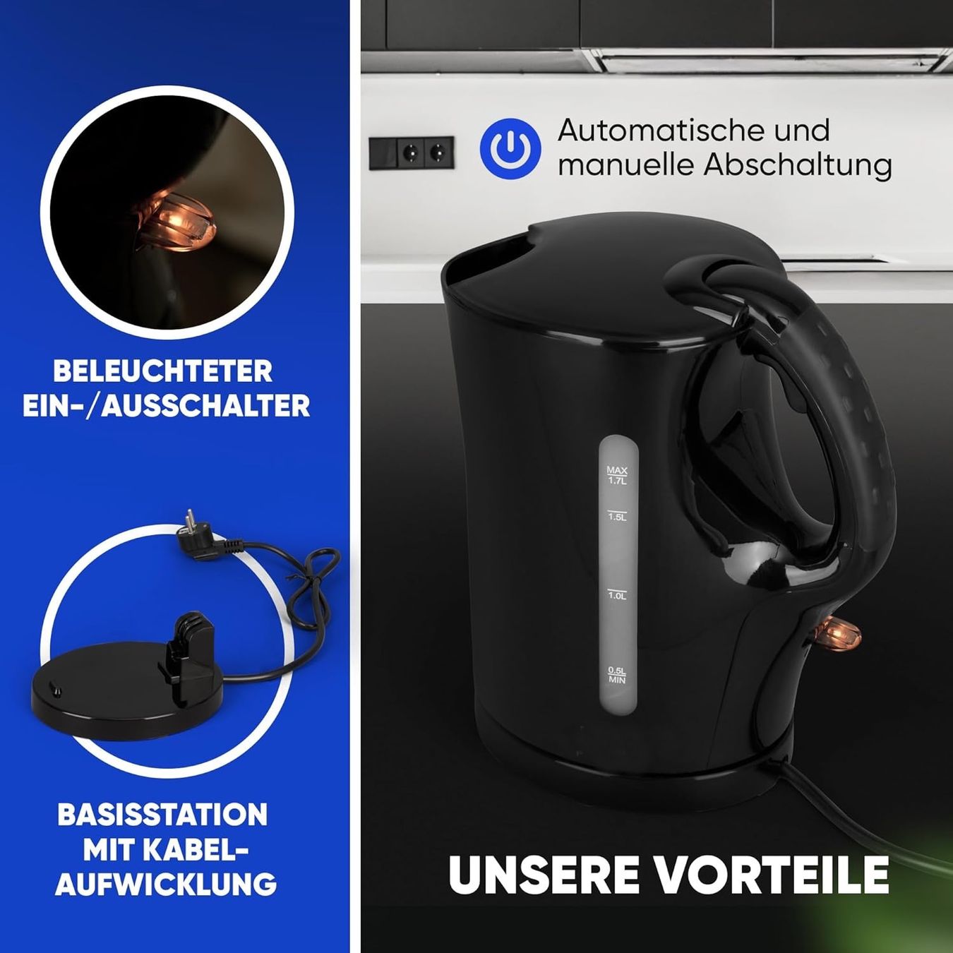 Bollitori: Wasserkocher | Kettle | 1,7 L – Nuovo e nell'imballaggio originale da Bülach venduto da StoreInShop 7