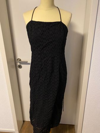 Mango Kleid mit Lochstickerei neuwertig schwarz Gr. L