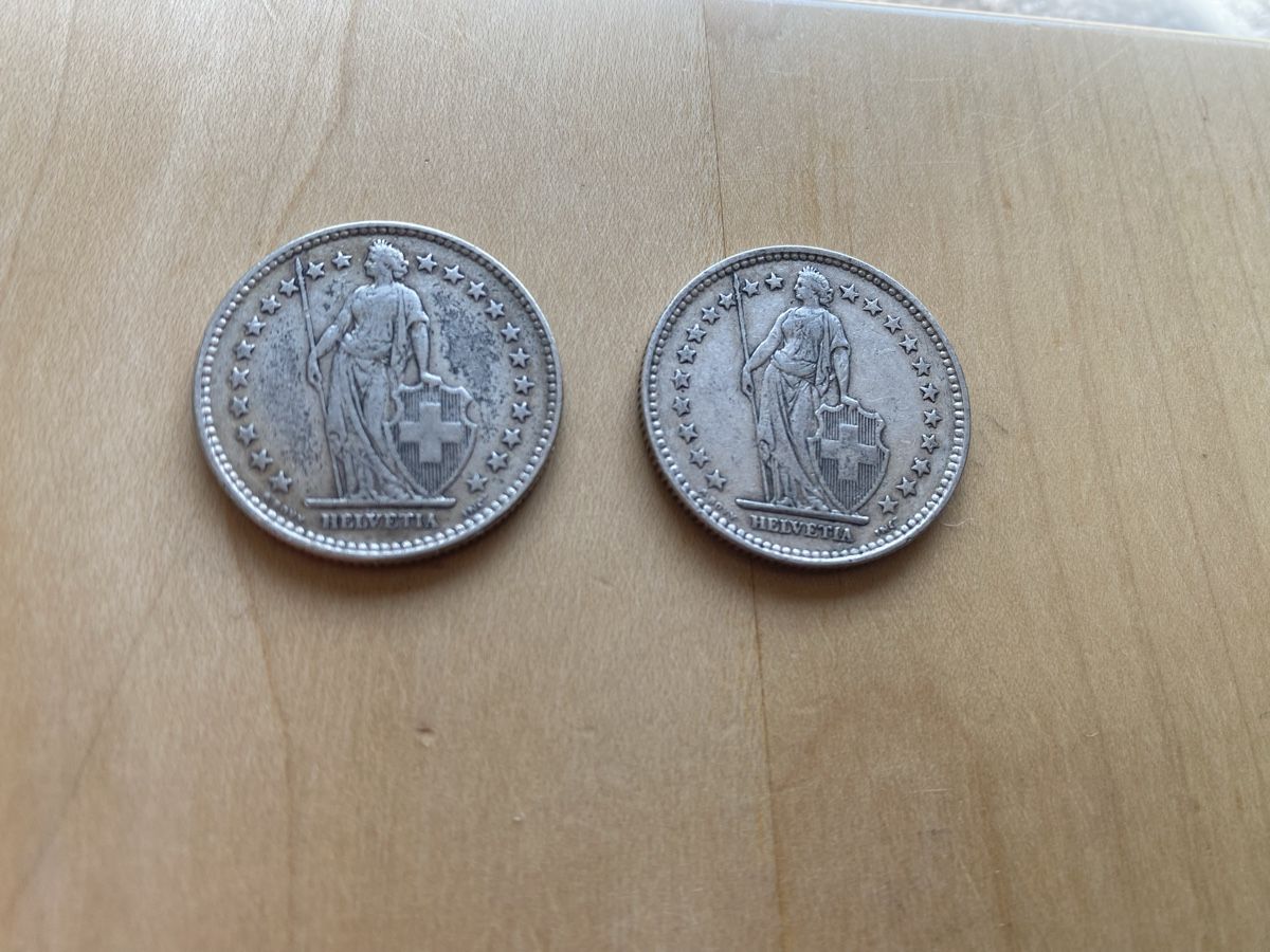 Tutti le monete: Zwei mal 2Fr Silber 1920 – Usato da Mosnang venduto da Goldwasser 1