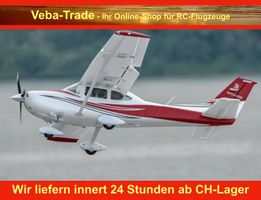 FMS Cessna 182 PNP rot - 150 cm, Offiziell lizensiert