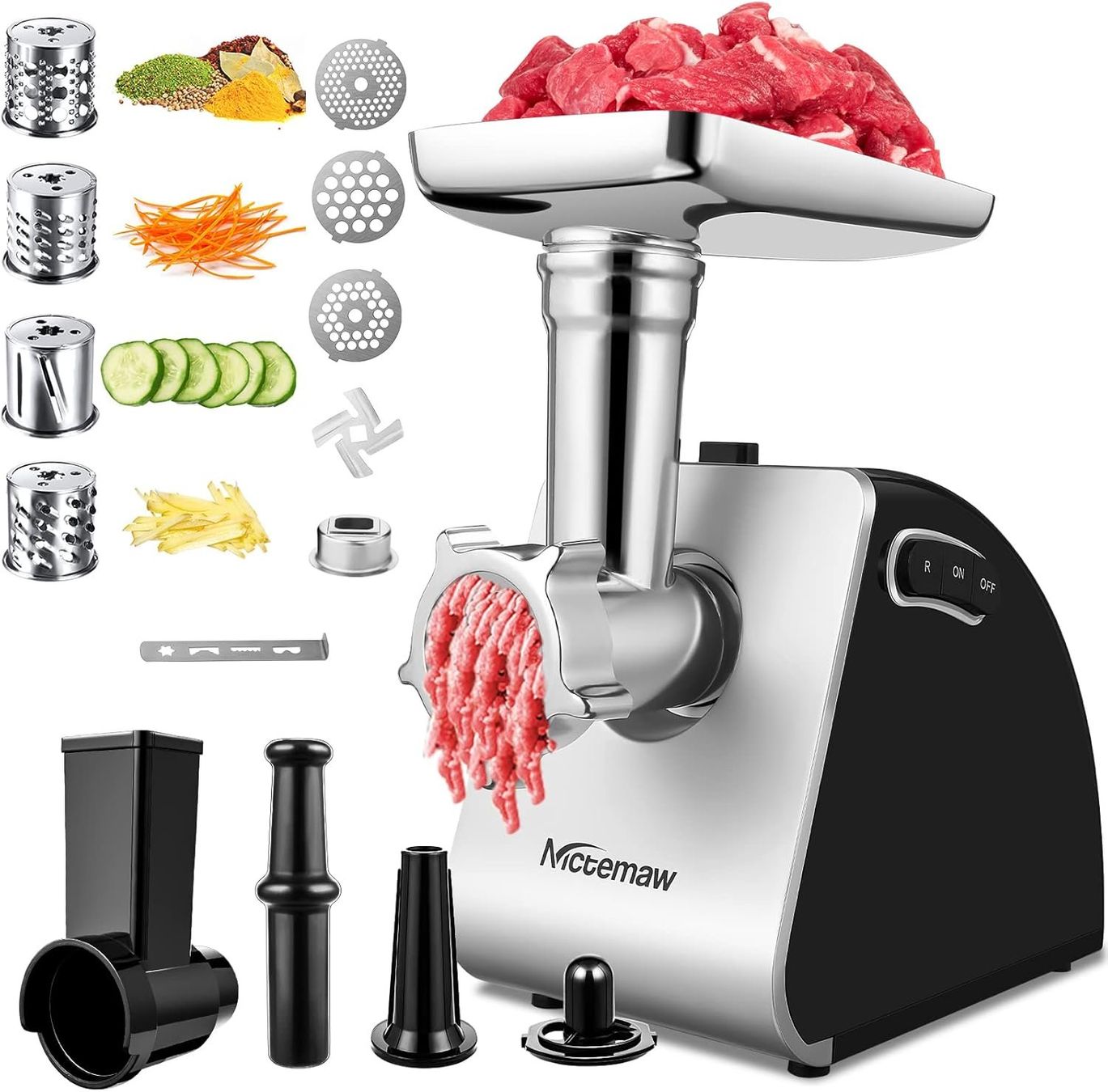 Elettrodomestici da cucina: Elektrischer Fleischwolf 2 in1 Edelstahl Wurstmaschine 2000W – Nuovo e nell'imballaggio originale da Fislisbach venduto da IboTrade
