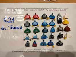Legofigurenteile  verschiedene Oberkörper, teils mit arm/E21