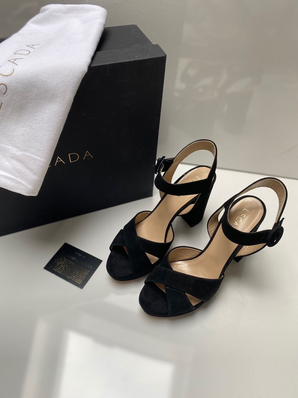 Escada Scarpe da donna: NEW Escada leather suede sandals EU40 – Nuovo e nell'imballaggio originale da Oberägeri venduto da abo_27mv 1