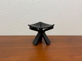 Tripod Stahl Kerzenständer geschmiedet Brutalismus Design