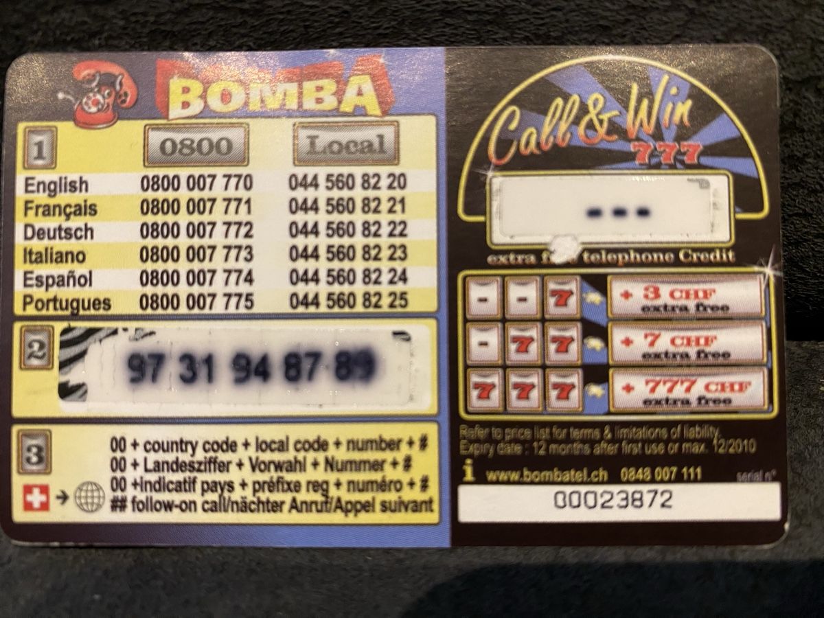 Schede telefoniche: Carte – Usato da Lausanne venduto da babacard10 1