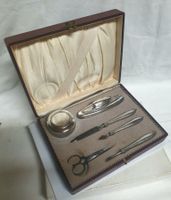 WMF Silber versilbertes antikes Maniküreset in Schatulle