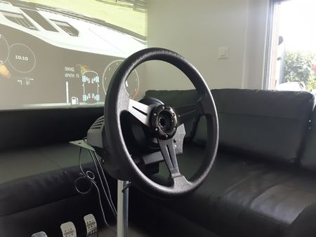 Gaming racing wheel + laser projector + wheel stand pro