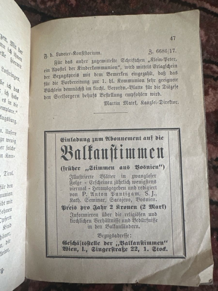 Bücher: Klein-Peter, Apostel der Kinder-Kommunion, 1918 – Gebraucht aus Bellinzona von Ti.belli 4