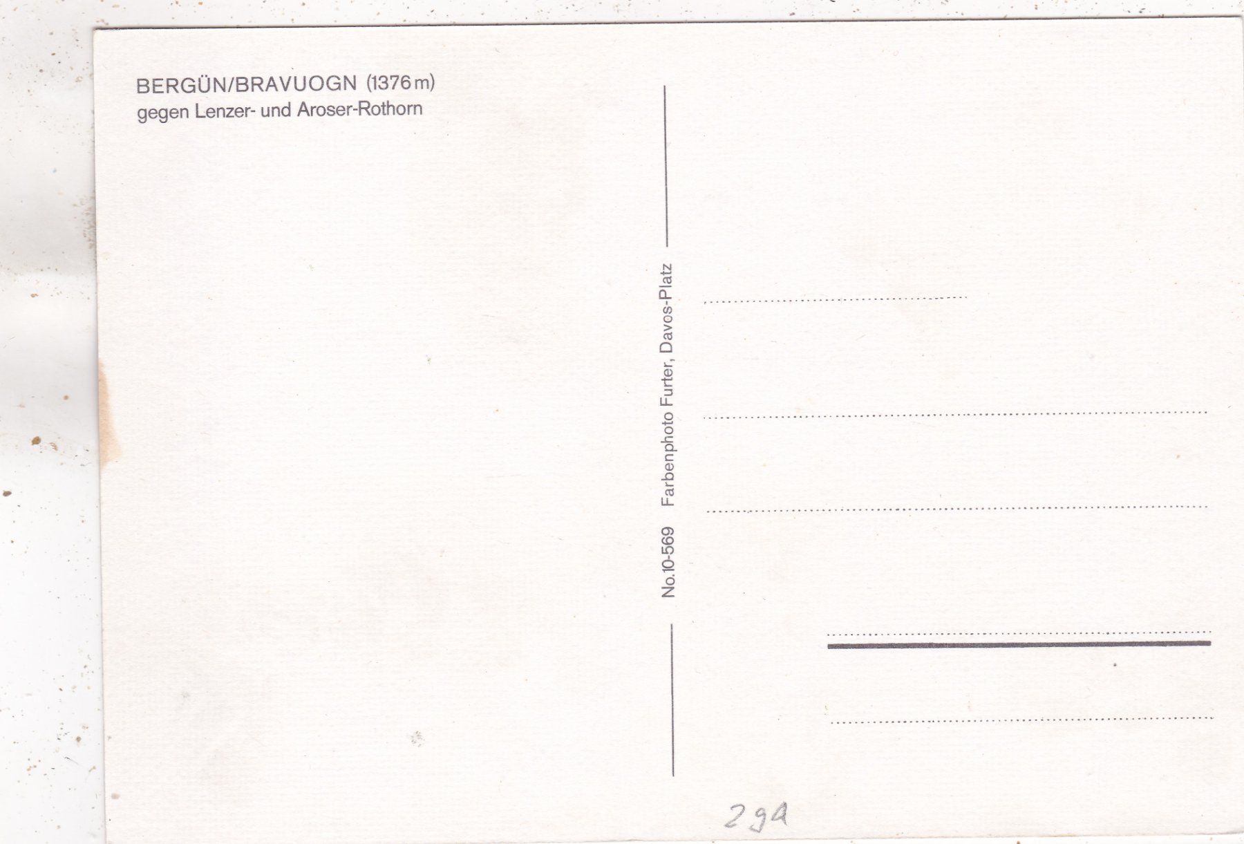 Cartoline postali: Bergün – Usato da Herisau venduto da Lisegrat2008 1