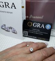 Bague argent avec diamants de moissanite de 0,7 ct GRA