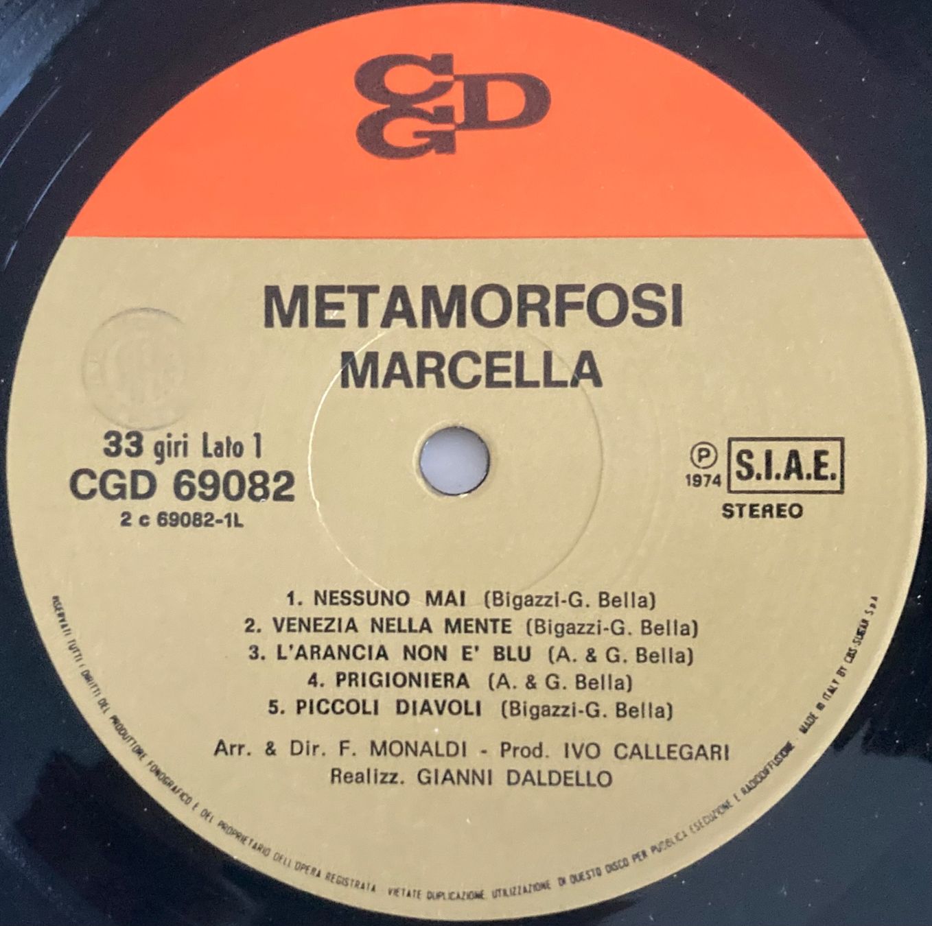 Dischi in vinile: MARCELLA - METAMORPHOSI – Usato da Poliez-Pittet venduto da Newtown-Records 2