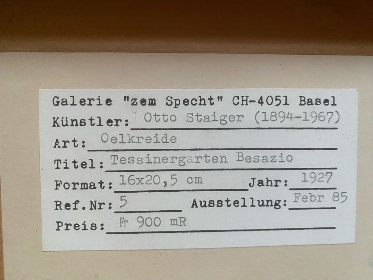 Dipinti: Otto Staiger – Usato da Riehen venduto da Sispatty11 1