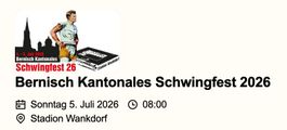 Ticket Bernisch Kantonales Schwingfest 2026
