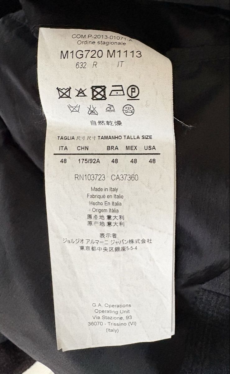 Armani Giacche: ARMANI Sakko Jacket 48 Schurwolle – Usato da Basel venduto da PabloMaleta 4