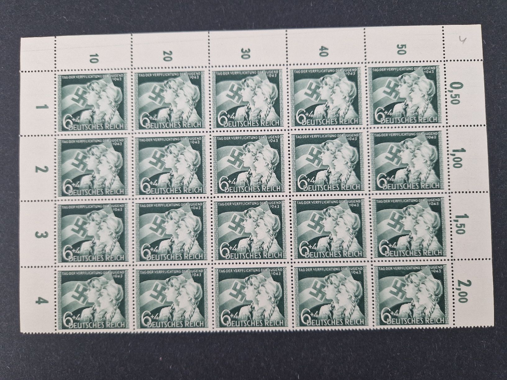 Tutti i francobolli: Deutsches Reich Briefmarken Bogenteil postfrisch – Nuovo (secondo la descrizione) da St. Gallen venduto da Enrico_SG