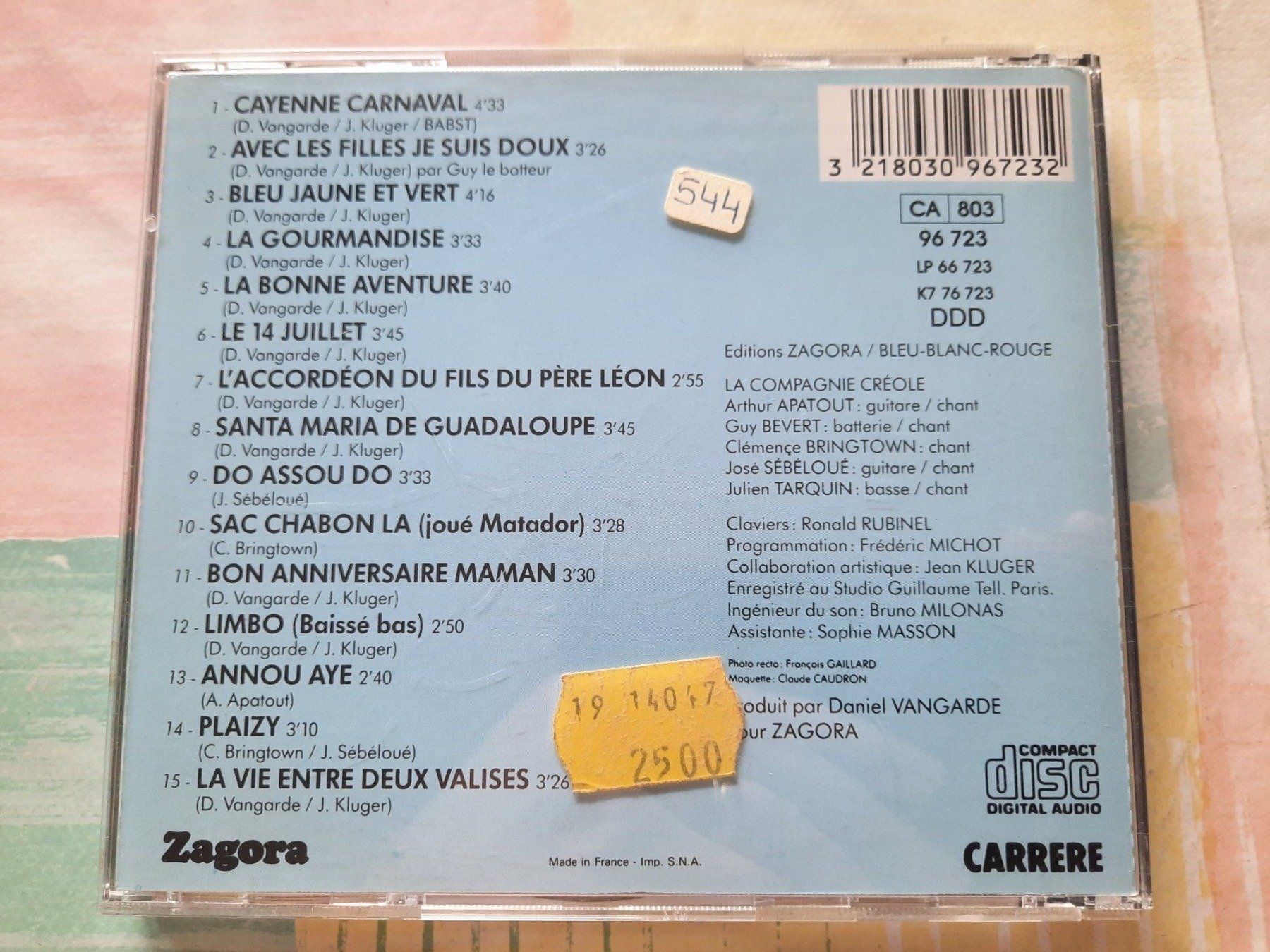 CD: Cd La Compagnie Créole - Cayenne Carnaval – Usato da Pully venduto da bro_n52j 1