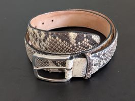 Echt Python Leder Gürtel mit schöner Schnalle - Grösse 95cm