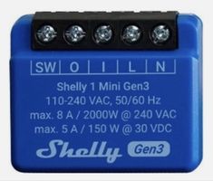 3x Shelly 1 Mini Gen3