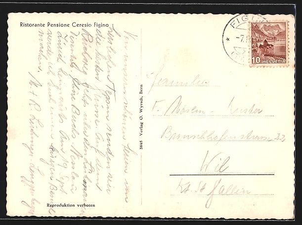 Cartoline postali: Figino, Ortsansicht aus der Vogelschau – Usato da Berlin venduto da bartko-reher 1