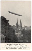 Ansichtskarte Zeppelin's Luftschiff über Basel 1908