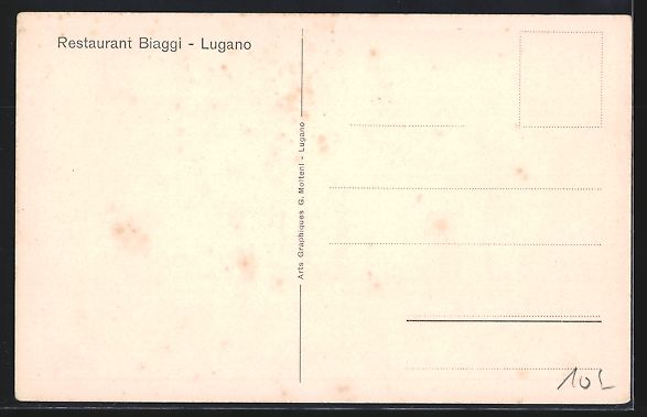 Cartoline postali: Lugano, Restaurant Biaggi, Innenansicht – Usato da Berlin venduto da bartko-reher 1