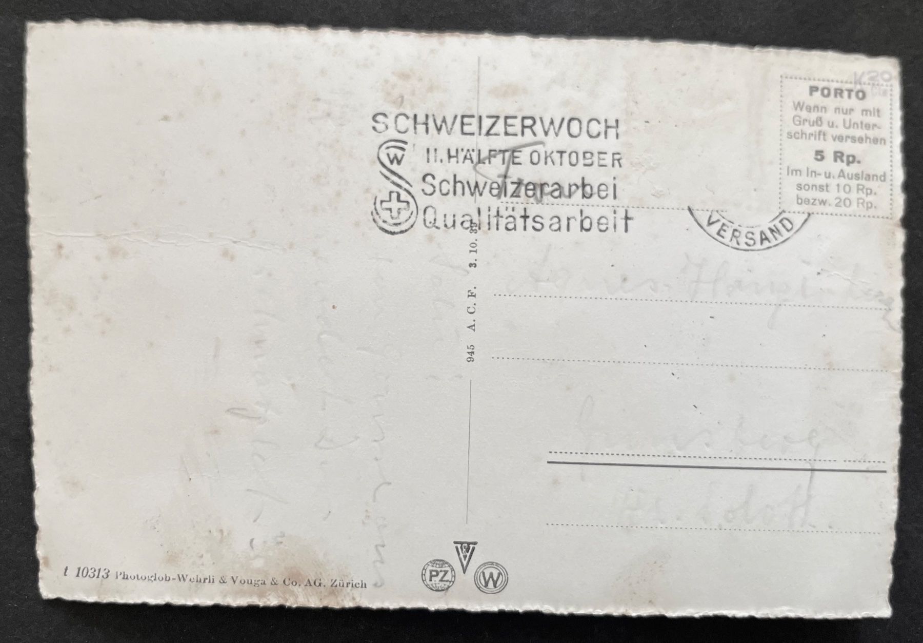 Cartoline postali: Biel - Bienne Place Centrale, Tram/ Ca. 1940 – Usato da Ostermundigen venduto da DaxKarten-75 1