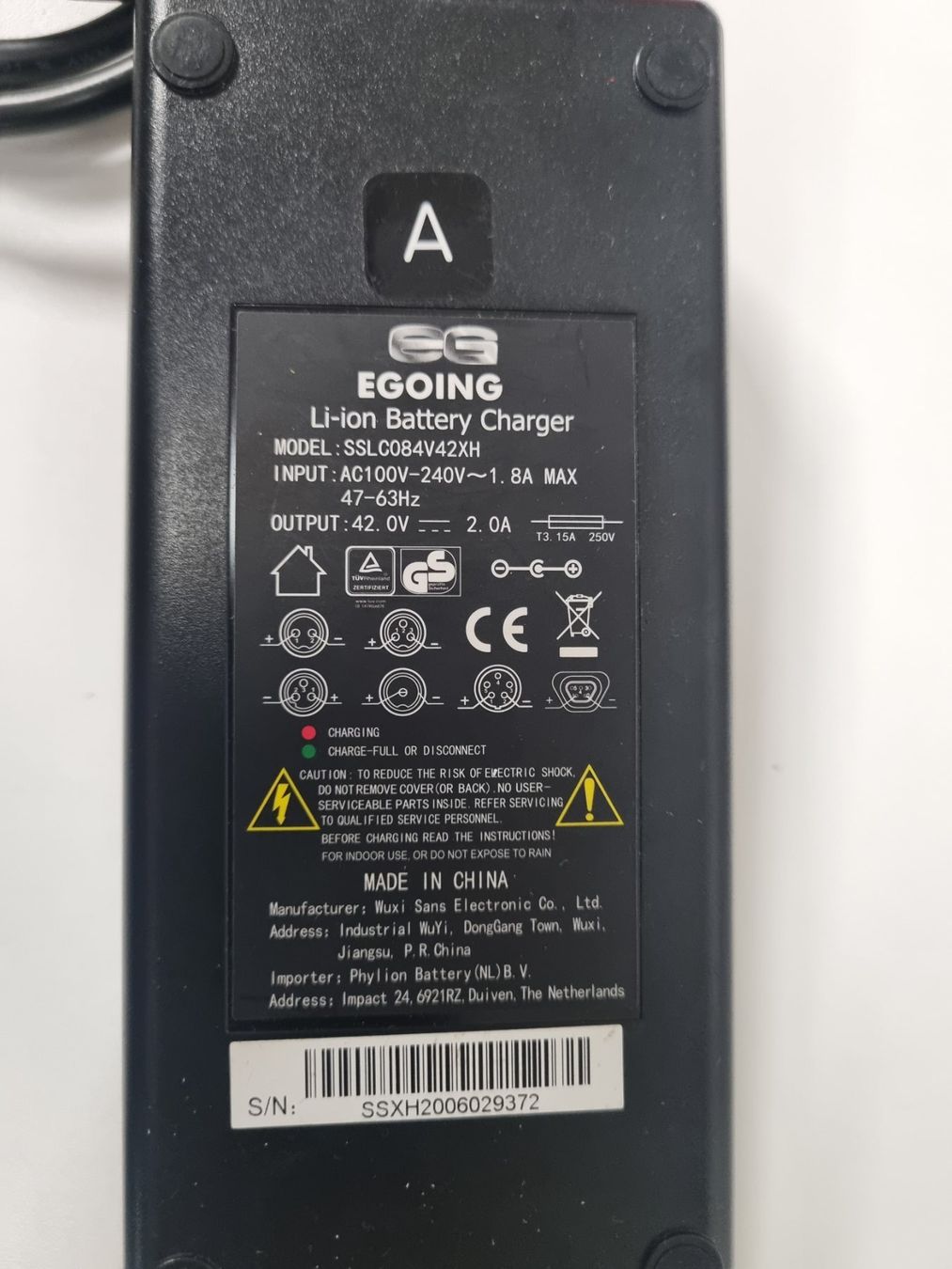 Caricabatterie: Chargeur batterie vélo e-bike  E-Going – Usato da Avully venduto da jfc76