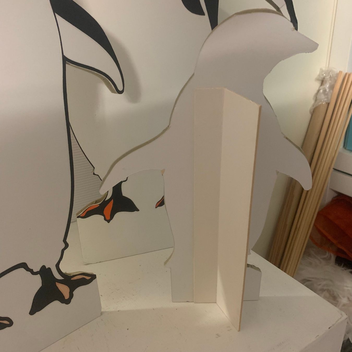 Tutte le decorazioni: f. Kindergarten oder Schaufenster: 3 Pinguine zum stellen – Usato da St. Gallen venduto da Miousch 3