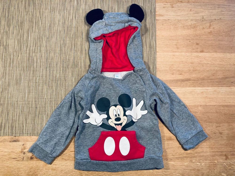 Babyhug Disney Cotton Woven Summer Cap with Mickey Mouse Patch Detailing Light Blue - Diameter 23 cm