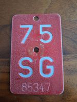 Velonummer SG 75