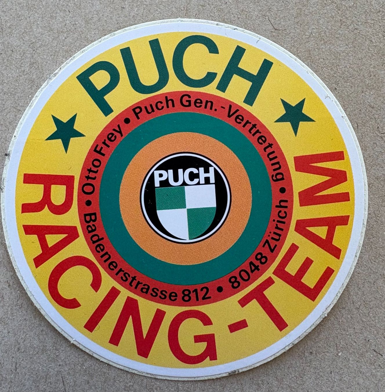 Sticker: PUCH RACING-TEAM – Usato da Ostermundigen venduto da Wyatt-Earp