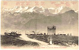 RIGI-KULM (1800 m) & die Berner-Hochalpen ca. 1910 (SZ/LU)