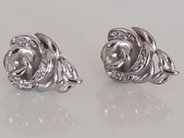 Ohrstecker im Rosendesign in Sterlingsilber