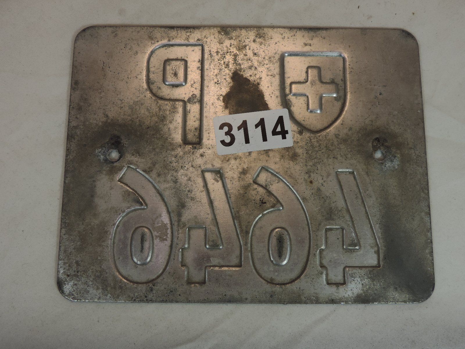 Insegne: Altes Schweizer Nummernschild Post, Sammlerstück – Usato da Duggingen venduto da doogbua 1