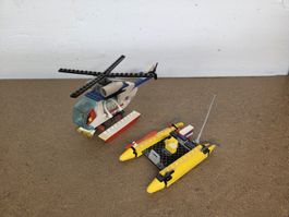 Lego City Set Rettungshelikopter und Boot gebraucht