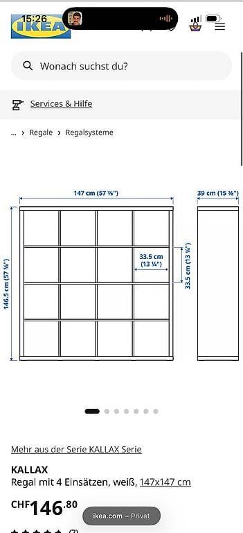 Ikea Scaffali: Kallax 4x4 IKEA – Usato da Bern venduto da iri_mtf2 1