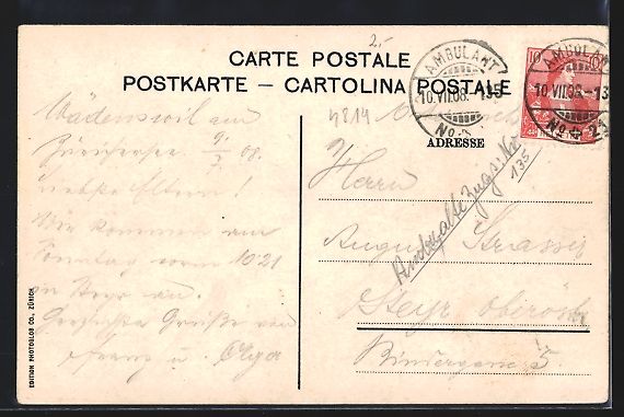 Cartes postales: AK Richterswil, Teilansicht mit Kirche – D'occasion à Berlin par bartko-reher 1